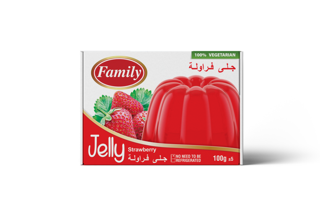  12جلي فاملي فراولة 24*80غم
