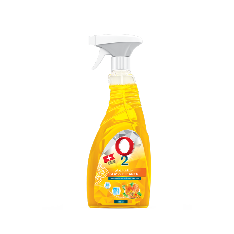 (O2+)11منظف زجاج اصفر12*750مل
