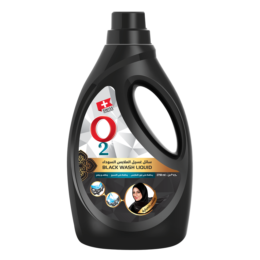 (O2+)26سائل غسيل ملابس سوداء 4*2.75لتر
