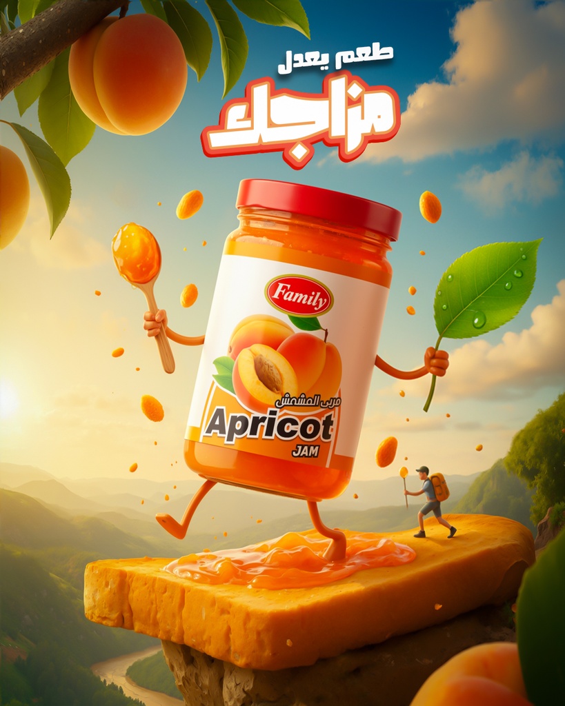 65مربى مشمش فاملي12*360غم